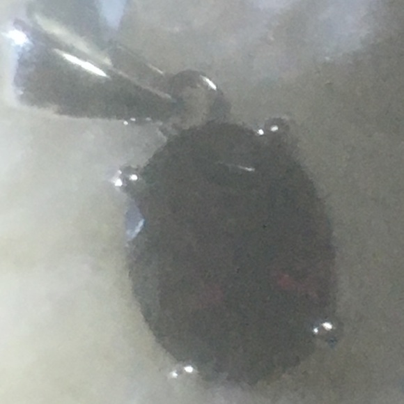 SOLD SOLD Rhodeolite Garnet inWhite Gold Pendant - Picture 3 of 5